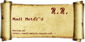Madl Metód névjegykártya